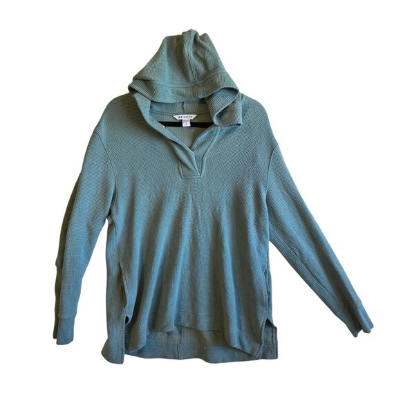 Athleta Hooded Pullover Sweater Womens Small Coastal Luxe Oversized Waffle-Knit - Picture 1 of 5